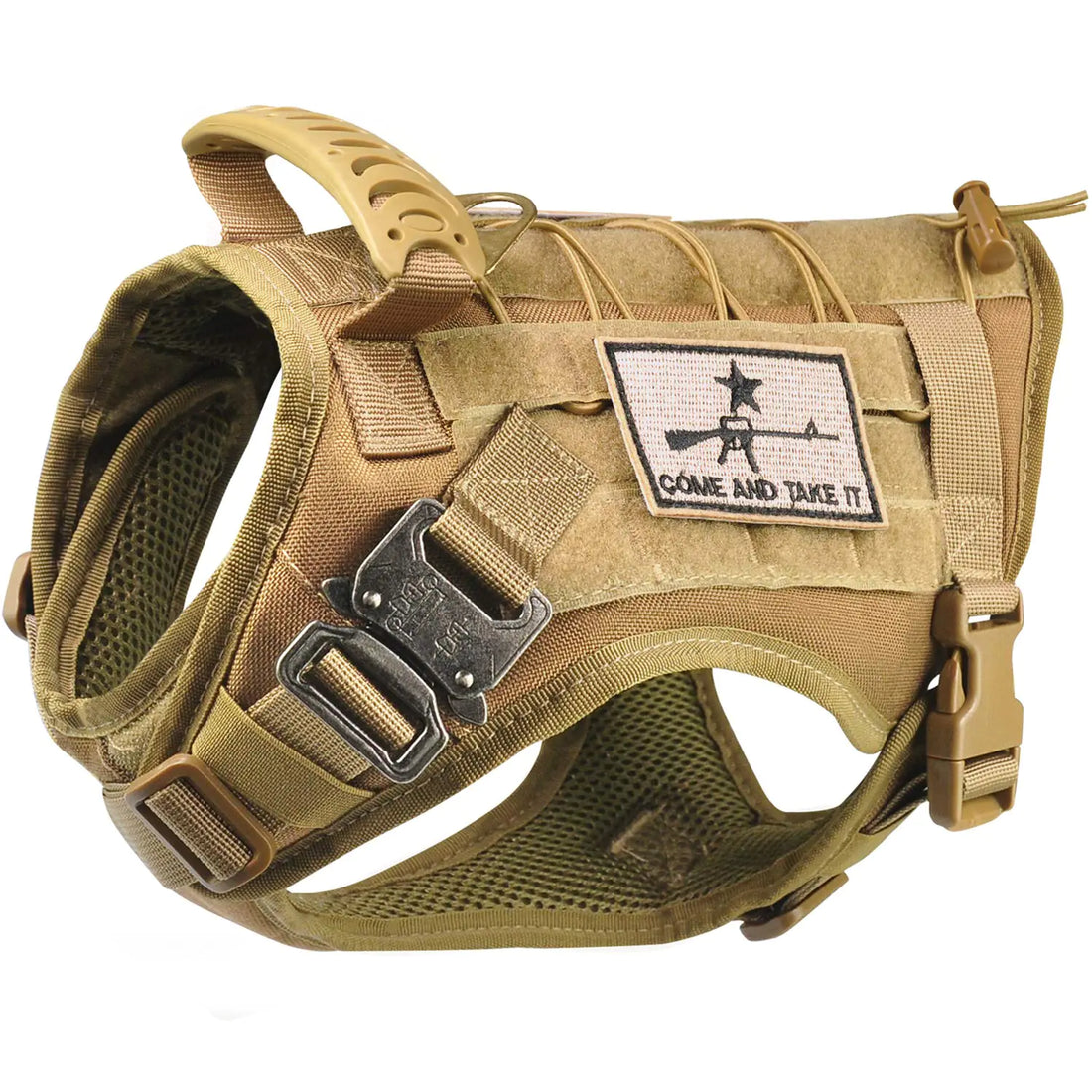 SALFSE Tactical Dog Harness K9 MOLLE Vest with Handle &amp; Metal Buckle