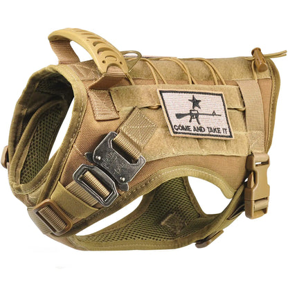 SALFSE Tactical Dog Harness K9 MOLLE Vest with Handle &amp; Metal Buckle